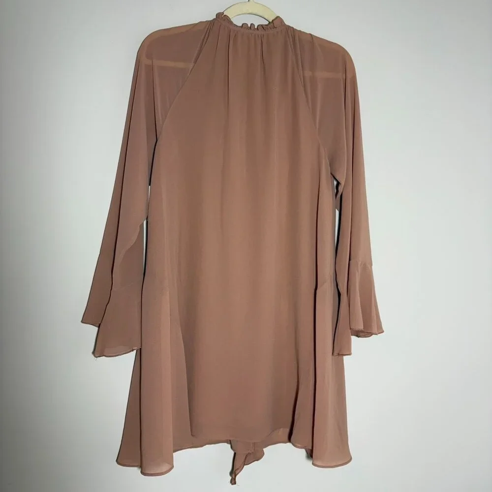 Open Edit Ruffle Chiffon Shift Dress – Small (NWT) - Picture 4 of 14